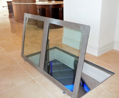 Glass cellar door for a client near Elstree studios